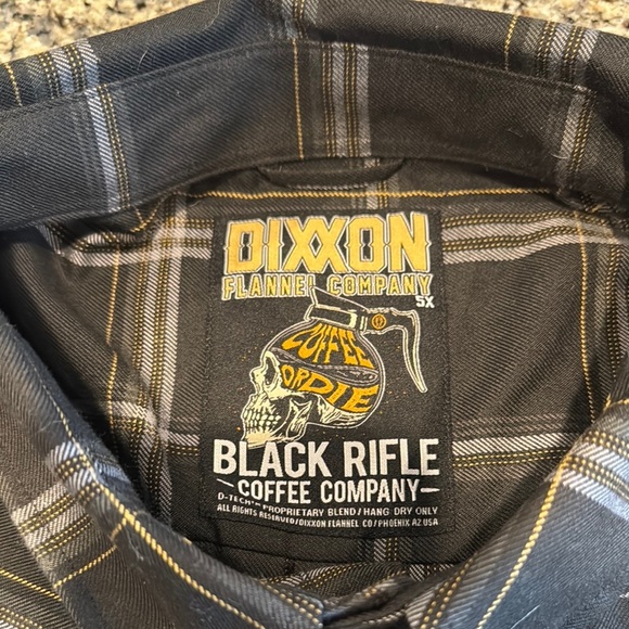 Dixxon Black rifle Coffee Men's plaid button down size 5XL - Picture 4 of 5